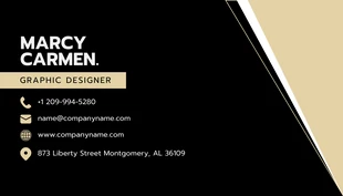 Black And Light Yellow Modern Professional Luxury Business Card - Página 2