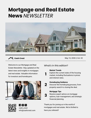 business  Template: Mortgage and Real Estate News Newsletter