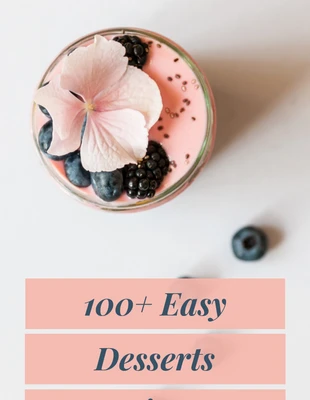 Free  Template: Idées de recettes de desserts Pinterest Post