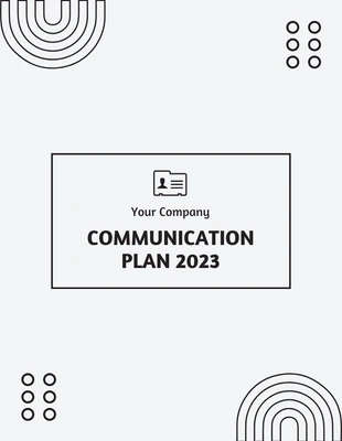 Free  Template: Grau und Schwarz Einfach Modern Rustikal Corporate Communication Plans