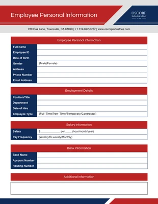 business  Template: Red and Navy Trapezoid Personal Forms