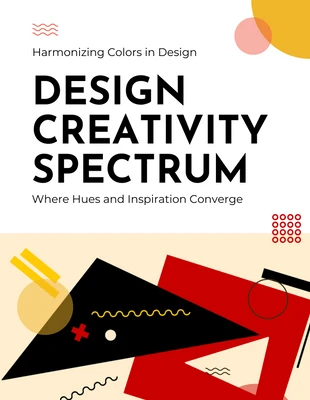 premium  Template: Roter und gelber Bucheinband für modernes Grafikdesign