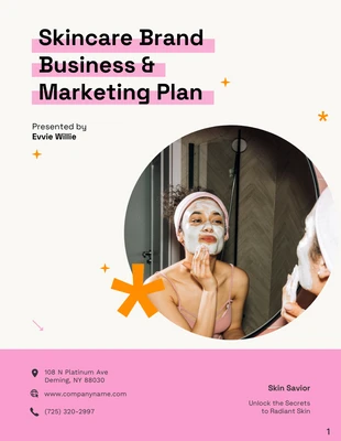 Free  Template: Cream Pink Orange Feminine Business Plan