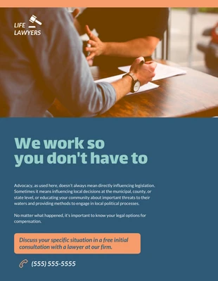 Free  Template: Lawyer Consultation Business Flyer