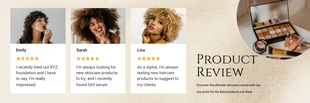 Free  Template: Boho Skincare Produkt Review Banner