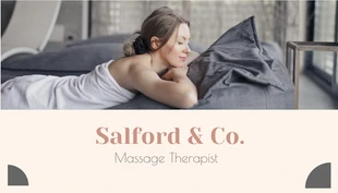 Free  Template: Beige Brown-Massage-Therapeut-Visitenkarte