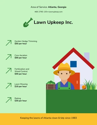 premium  Template: Lawn Care Flyer Template Word
