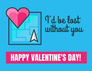 Free  Template: Romantic Valentine's Day Card