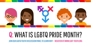 Free  Template: LGBTQ Pride Month FAQs Facebook Post