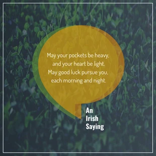 Free  Template: Chat Bubble St. Patricks Day Instagram Post