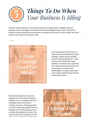Free  Template: Idling Business Infographic