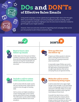 business  Template: Infografica sulle e-mail di vendita efficaci