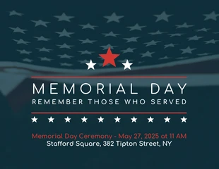 premium  Template: Memorial Day Ceremony Event Flyer