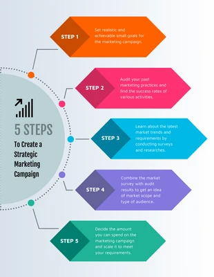business  Template: 5 Infographie sur le processus de campagne marketing