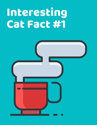 premium  Template: Fato do gato azul-petróleo Postagem no Pinterest