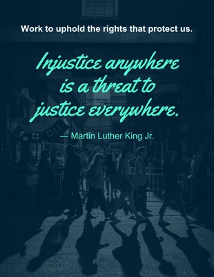 premium  Template: Injustice Quote Human Rights Pinterest Post