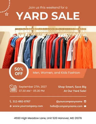 Free  Template: Free Printable Yard Sale Flyer Template