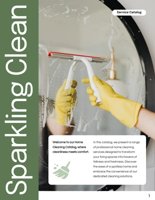 Free  Template: Catálogo de serviços Modern Clean Olive Green