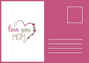 White Simple Illustration Happy Mother's Day Postcard - Pagina 2
