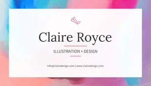 premium  Template: Impressionistische Illustrator-Visitenkarte