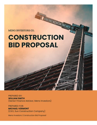 business  Template: Construction Bid Proposal