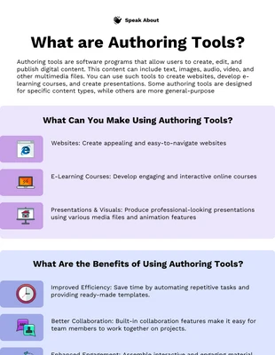 Free  Template: Web Authoring Tools Infographic Template