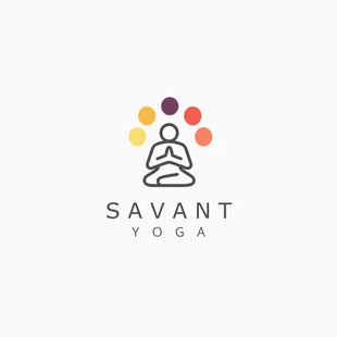 Free  Template: Logo créatif pour studio de yoga