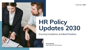 HR Policy Updates Presentation Template - Página 1