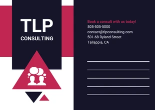 Corporate Consultant Business Postcard - Page 2