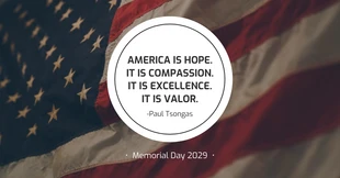 Free  Template: Memorial Day Quote Facebook Post