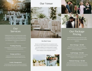 Soft Green and White Wedding Tri Fold Brochure - Page 2