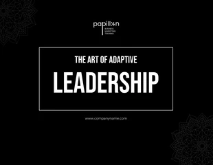 Free  Template: Presentación minimalista de liderazgo en blanco y negro
