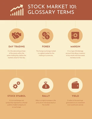 business  Template: Glossar für Börsenmakler Infografik