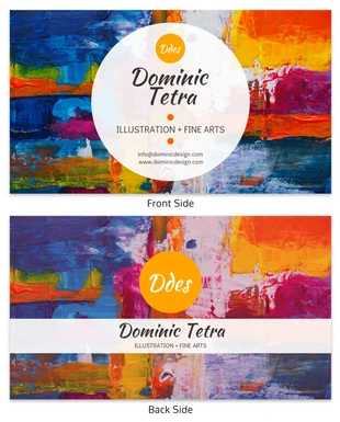 business  Template: Biglietto da visita per pittore colorato