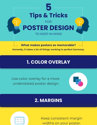 premium  Template: Conseils pour la conception d'affiches audacieuses Infographie