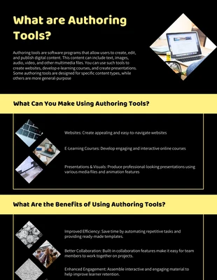 Free  Template: Free E-Learning Authoring Tools Infographic Template