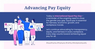 Free  Template: LinkedIn-Beitrag zum Thema „International Equal Pay Day“