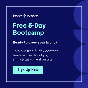 business  Template: Modello di annuncio Facebook per l'iscrizione al Bootcamp