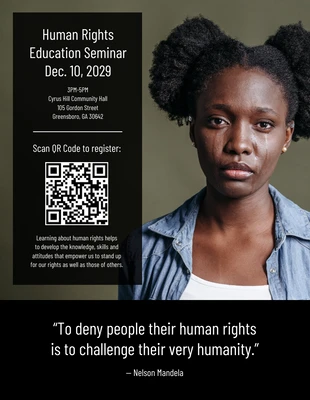 Free  Template: Human Rights Education Flyer