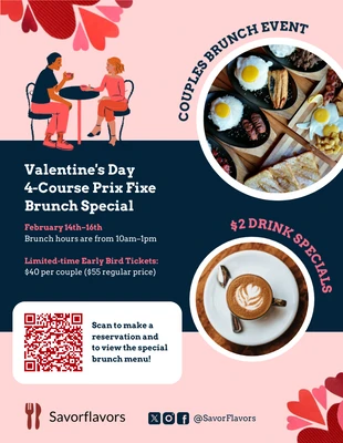 business  Template: Valentine's Day Couples Event Poster Template