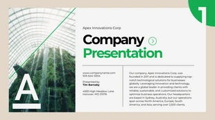 Free  Template: Presentación de empresa simple y verde
