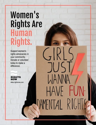 Free  Template: Womens Rights Are Human Rights Poster