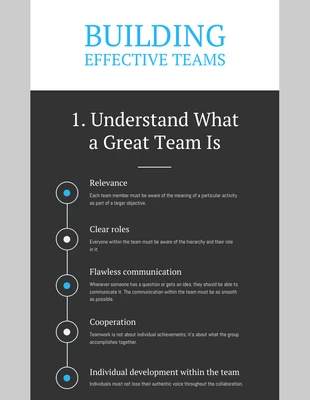 premium  Template: Infografik zum Aufbau effektiver Teams
