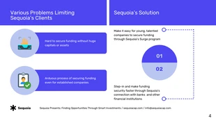 Blue and White Sequoia Pitch Deck Template - Seite 4