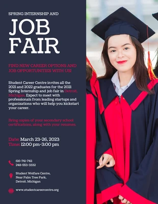 business  Template: Internship Job Fair Business Flyer
