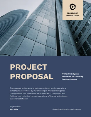 Free  Template: Blue And Beige Project Proposal