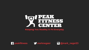 Dark Fitness Trainer Business Card - Seite 2