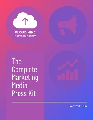 Free  Template: Mídia de marketing Kit de imprensa
