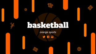 Free  Template: Orange Sports YouTube Banner