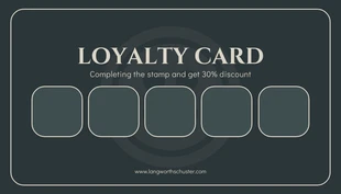 business  Template: Beige And Dark Grey Minimalist Loyalty Card